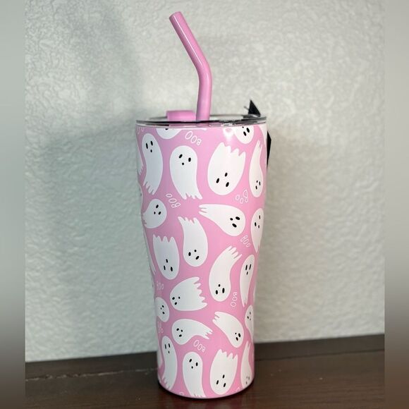 Halloween Pink Ghost Boo Tumbler - Picture 6 of 6